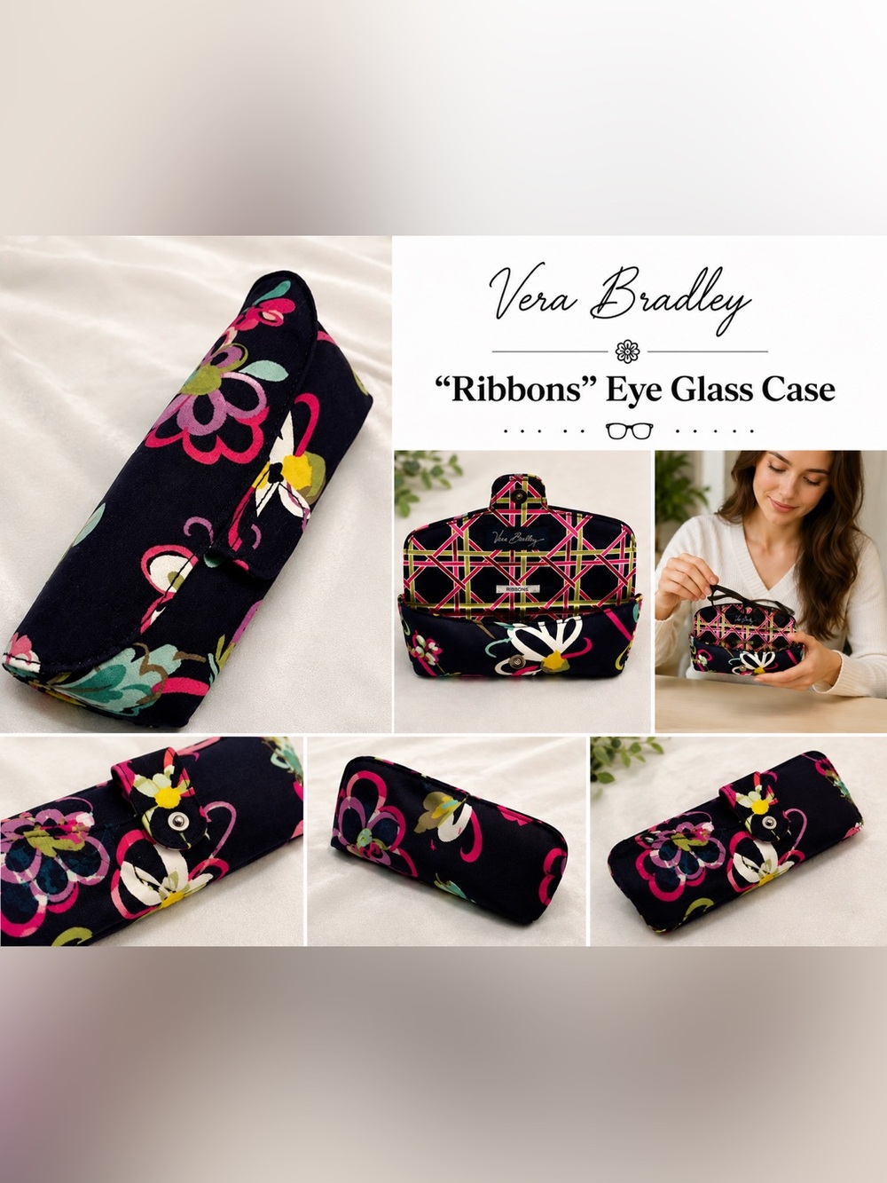 Vera Bradley “Ribbons” Eye Glass Case